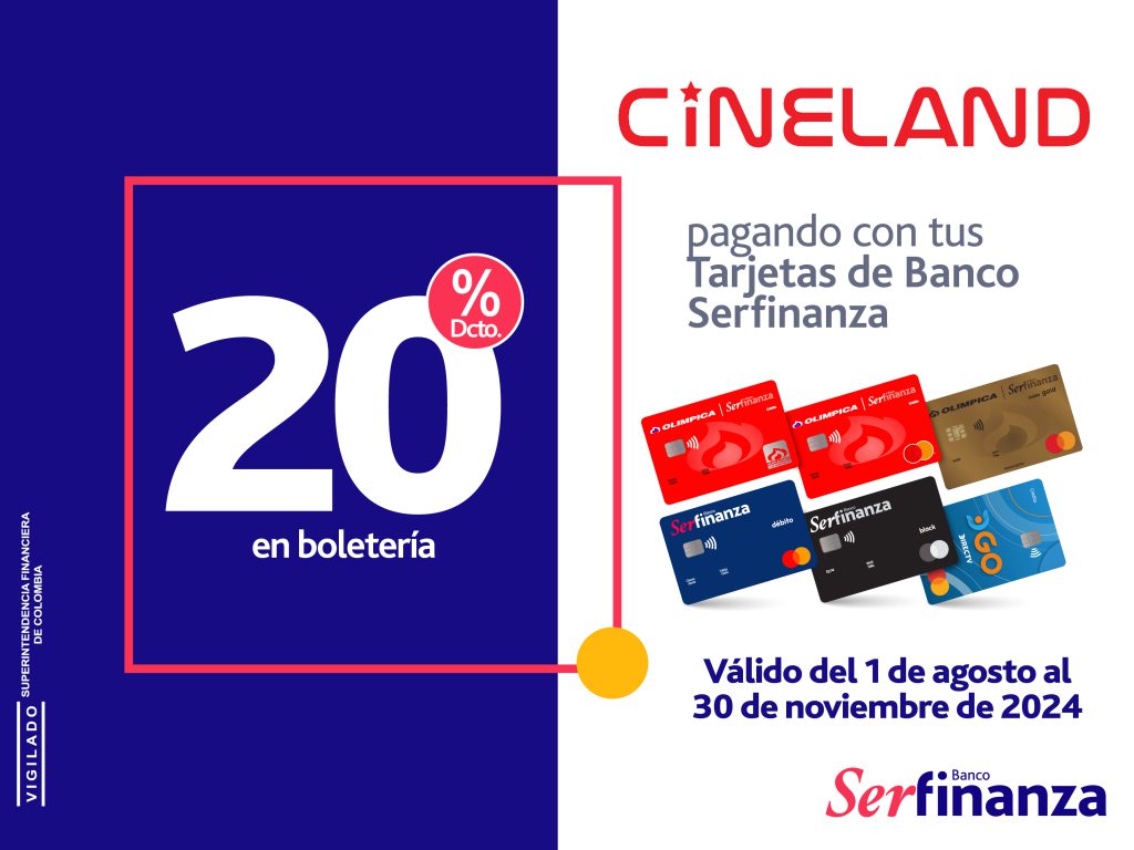 Cineland 20% hasta el 30 de noviembre de 2024 Banner (1)