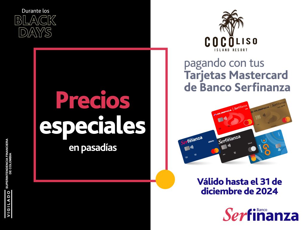 Isla Cocoliso precios especiales hasta el 31 de diciembre de 2024 Banner Black Days