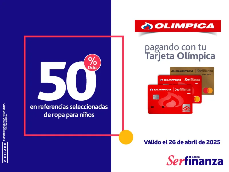 Banner Dìa del niño 50% en ref selecionadas GENERICO