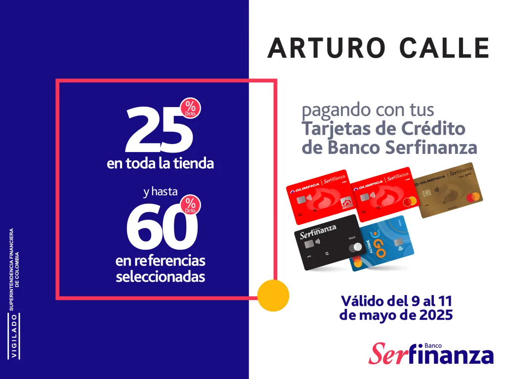 Arturo Calle 25% del 9 al 11 de mayo Banner 5