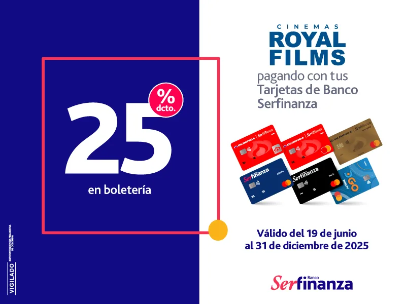 Banner promociones descuento cine royal films SF