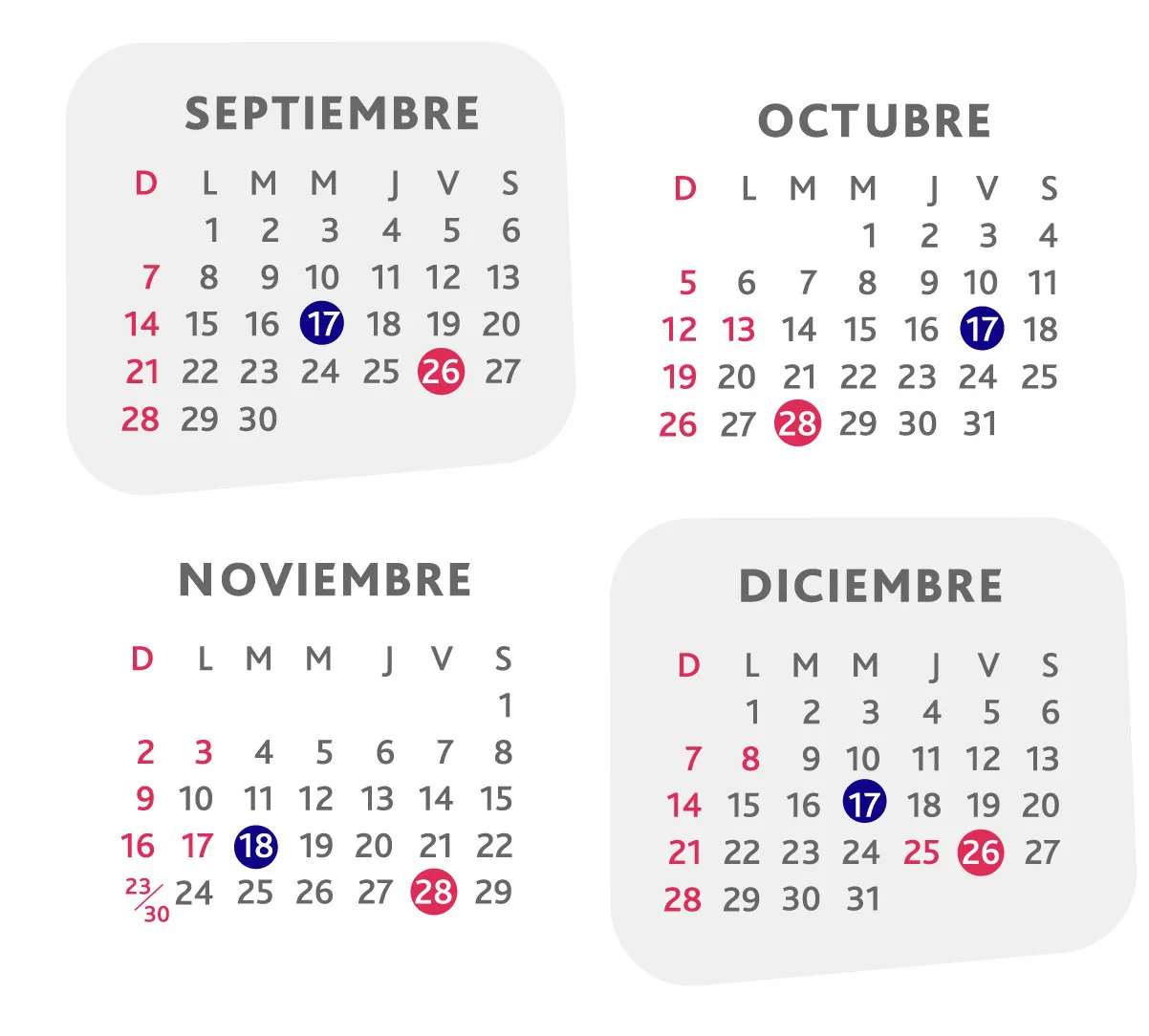 Calendario Ciclo 2