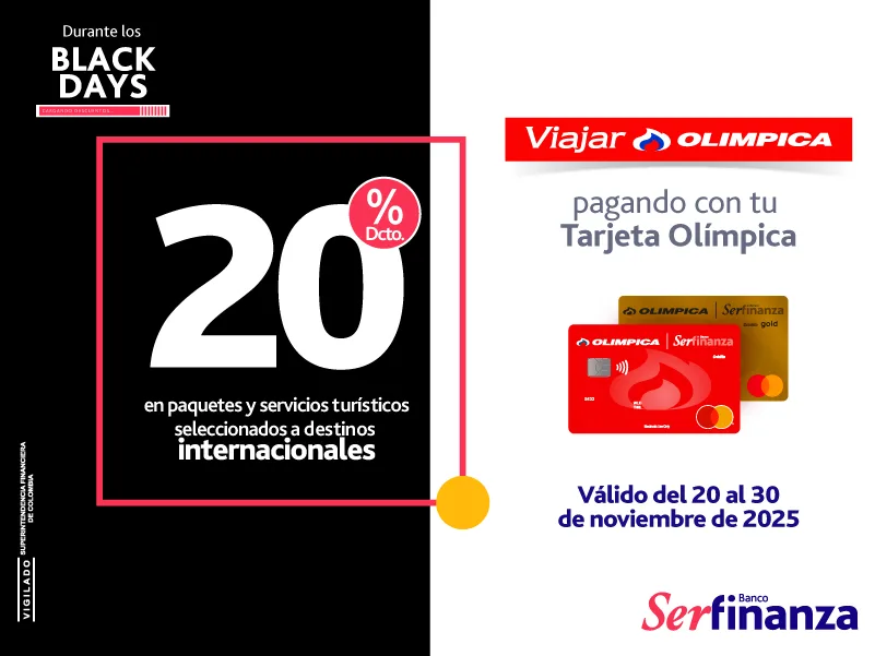 Generico BLACK Viajar Olimpica del 20 al 30 de nov
