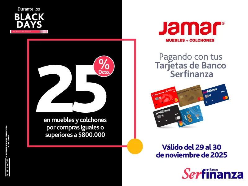 Generico Jamar BLACK DAYS hasta el 30 de nov